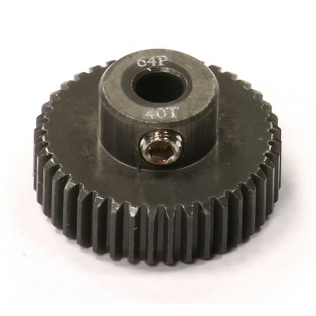 - Integy RC Toy Model Hop-ups C24285 Billet Machined Hard Anodized Aluminum 64 Pitch Pinion 40 Teeth for 0.125 Shaft