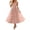 C1-Pink1035, variant on SONXAHE Floral Lace Midi Dress For Women Wrap V Neck Waist Tie Tulle Skirt Bridal Long Dress