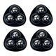 thumbnail image 4 of Universal Adhesiva Tres Cuentas Nuevo Sin Perforaciones Al Desgaste Accesorios Hardware para El Silenciosos Polea Pequeña 4 Piezas (A Negro), 4 of 5