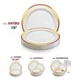 thumbnail image 6 of Smarty 7.5" White Burgundy Gold Harmony Rim Plastic Salad Plates 120ct, 6 of 6