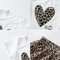 thumbnail image 5 of WOYY Girls 2 Piece Summer Outfits Short Sleeve Graphic T-Shirt Leopard Shorts Set, 5 of 7