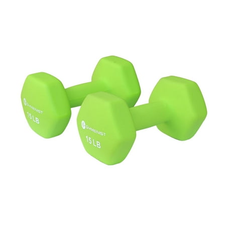 Gymenist Set Of 2 Soft Non Slip Grip Dumbbells Pair Covered With Neoprene