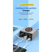 Wireless Charging Stand with Cable and Charger Magnetic wireless fast charging base, multifunctional interface charger