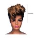 thumbnail image 4 of Peluca africana rizada pequeña, pelo corto teñido, malla de botones, seda de alta temperatura, para diario/concierto, 4 of 7