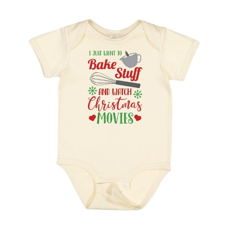 

Inktastic I Just Want to Bake Stuff and Watch Christmas Movies Gift Baby Boy or Baby Girl Bodysuit