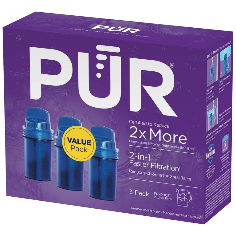 PUR GENUINE Faster Pitcher Water Replacement Filter, PPF900Z1, 1 Pack , Newest Version PUR GENUINE Faster Pitcher Water Replacement Filter, PPF900Z1, 1 Pack , Newest Version