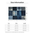 thumbnail image 2 of Throw Blanket for Couch, Indigo Patchwork Quilt Super Soft Fuzzy Comfy Warm Throw Blanket, Cuteness Lightweight Cozy Plush Flannel Blanket & Throws for Sofa and Bed All Season, 2 of 5