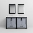 thumbnail image 6 of 60 In. W X 22 D Dark Grey Bath Vanity With Cultured Marble Top, Faucet And Mirrors - To Scratches Stains For A Bathroom An Elegant, 6 of 6