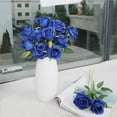 thumbnail image 6 of Morttic 12PCS Artificial Silk Flowers Realistic Roses, Bouquet Long Stem for Home Wedding Party Decoration (Blue), 6 of 6