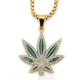 thumbnail image 1 of Man's Fashion Hip Hop Weed Hemp Leaves Marijuana Leaf Pendant 18k Gold Plated Hip Hop King Queen Pendant Necklace Gifts, 1 of 5