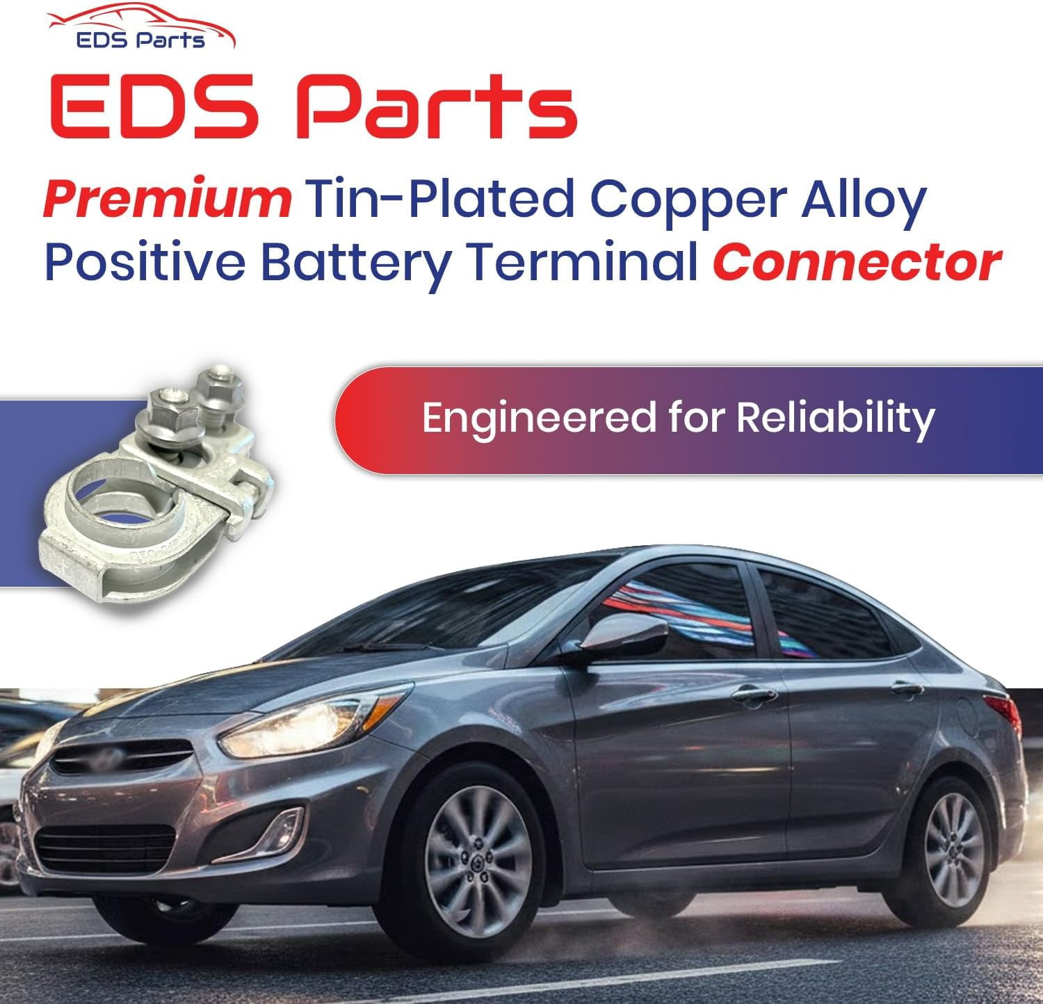 EDS 91980-3X010 919803X010 68226707AA Positive Battery Terminal Connector Replacement for Hyundai Kia Genesis Jeep Chrysler Vehicles | Accent Sedona Soul Rio Wrangler Optima Elantra similar models