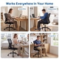 thumbnail image 4 of Atilioo Ergonomic Office Chair, Comfy Desk Chair with Adjustable Height & Lumbar Support, Mesh Swivel Rolling Computer Chair with Armrests for Adults, Black, 4 of 14