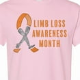 thumbnail image 4 of Inktastic Limb Loss Awareness Prosthetic Leg and Arm Orange Ribbon T-Shirt, 4 of 5