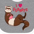 thumbnail image 4 of Inktastic I Love Ferrets Boys or Girls Baby Bib, 4 of 4