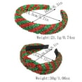 thumbnail image 3 of Yoyauz Christmas Bow Headband Christmas Bow Headband Red Green Headband Christmas Holiday Headband Cute Headband Ladies Girls Holiday Party Clothing Supplies Gifts, 3 of 6