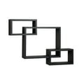 thumbnail image 1 of Danya B Intersecting Black Laminate Wall Shelf, 1 of 1