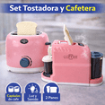 thumbnail image 1 of Electrodomésticos de Juguete Cocinita Cafetera con Cápsulas y Tostadora con panes, Color Rosa, 1 of 7