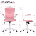 thumbnail image 2 of Silla de Escritorio Ergonómica Premium Magma Life Modelo Cosmo rosa, 2 of 6