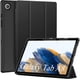 thumbnail image 1 of JM (Negro) Funda de silicona para tableta Samsung Galaxy Tab A8 de 10,5 pulgadas 2021 (SM-X205N/X200N), carcasa ultrafina, funda de piel sintética con función atril, adecuada para Samsung Tab A8 JM, 1 of 5
