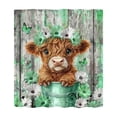 thumbnail image 1 of TIELUTT Rideau de Douche Vache Ferme Floral Drôle Mignon Vache Douche Robuste Transparent Rideau de Douche Léger Rideaux de Douche Double Doublure et Rideau de Douche avec Doublure Rideau de Douche Largeur Courte Lourd Cur, 1 of 4