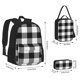 thumbnail image 2 of Balery White And Black Plaid Mochila Escolar 3 en 1 para Niños - Mochila Resistente con Lonchera Térmica y Estuche - Mochila Escolar para Niños y Niñas, 2 of 7