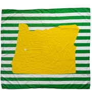 Eugene, Oregon - Muslin Baby Blanket - Stripe - Organic Cotton