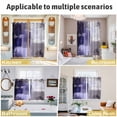 thumbnail image 6 of Purple Gray Kitchen Curtains Short 54 Inch Length, Modern Oil Painted Art Abstract Geometric Grommet Top Bedroom Living Room Curtains, Light Filtering Cafe Curtain Drapes 2 Panels Set 84''x54'', 6 of 9