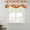 White, variant on Fall Pumpkin Tie Up Valance Curtains for Windows, Kitchen Curtains Window Treatments, Orange Red Thanksgiving White Wood Grain Short Window Shades Valances for Bedroom Bathroom Cafe 42"x12"