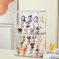 thumbnail image 4 of Clear Acrylic Display Case,4 Pack 3 Tier Adjustable Display Box Stand with 2 Movable Plates, Small Showcase Magnetic Door for Mini Action Figures Col, 4 of 6