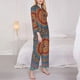 thumbnail image 3 of Balery Mandala Conjunto de Pijama con Estampado para Mujer, Conjunto de Dos Piezas con Manga Larga, Ropa de Dormir Suave con Bolsillos, Pijamas Cómodos-Large, 3 of 7