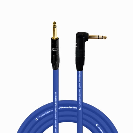 Coluber Cable - 1/4" TS Male to Right Angle 1/4" TRS - Pro 3-Pin Connector