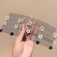 thumbnail image 3 of Invisible Hair Clips Flowers Invisible Hair Holder Hair Accessories Hair Finishing Fixer Comb White plum blossom, 3 of 4