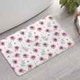 thumbnail image 2 of Pioneer Flower Floral Print Pattern Bathroom Rugs Mat, Non Slip Microfiber Bathroom Rug with Rubber Backing, Soft Mats for Bathroom Floor Tub Shower, 17"x27", 2 of 5
