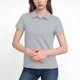 thumbnail image 1 of Camisa de Solapa de Manga Corta de Ocio de las Mujeres, Suave Transpirable de Tres Botones de Cuello Superior para Uso Diario de la Oficina, 1 of 7