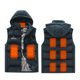 thumbnail image 2 of Chaquetas y abrigos casuales con capucha y sin mangas para hombre Chaqueta térmica Nine Districts con control doble y carga USB Blusa con capucha y cremallera de apertura y cierre Blusa de poliéster p, 2 of 4