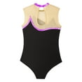 thumbnail image 6 of renvena Kids Girls Gymnastic Leotard Mock Neck Sleeveless Bodysuit Ballet Dancewear Purple 16, 6 of 7
