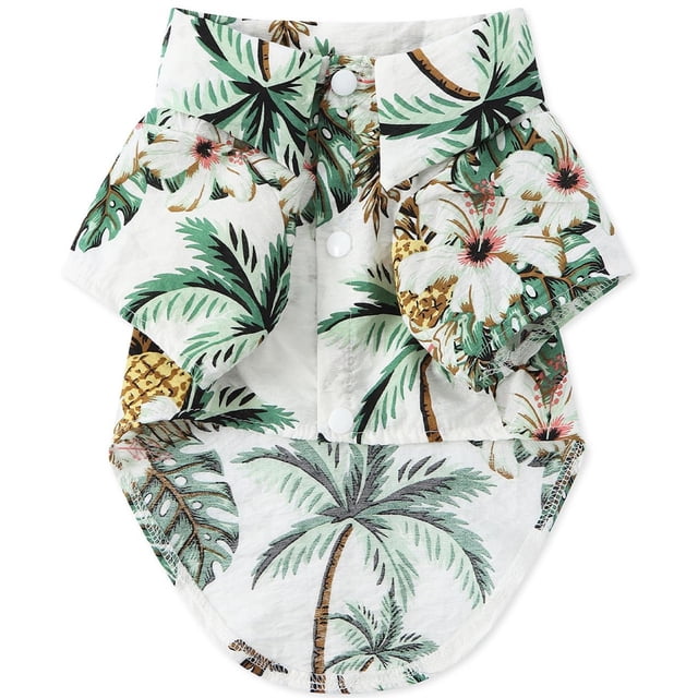 Camisa hawaiana para mascotas y dueños,camisa hawaiana fresca Floral transpirable de verano para perros pequeños y gatos,camisa para mascotas