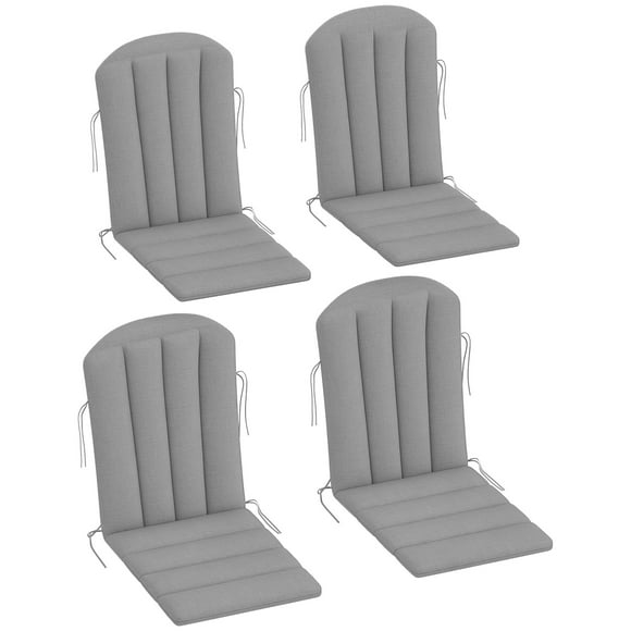 Outsunny 4PCS Adirondack Chair Cushion, Patio Chair Cushions, Grey