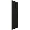 thumbnail image 2 of Ekena Millwork 12"W x 30"H True Fit PVC San Miguel Mission Style Fixed Mount Shutters, Black (Per Pair - Hardware Not Included), 2 of 9