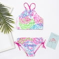 thumbnail image 6 of LYMAYTER Kids Girls Swimsuit Toddler One Piece Bathing Suit Baby Quick Dry Beach Cross Shoulder Strap Swimwear 3-14Y, 6 of 10