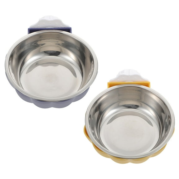 2Pcs Hanging Bowl Crate Bowl Kennel Bowl Water Bowls Bunny Feeder Coop Cup for Puppy Medium Dogs Cats Birds Ferret