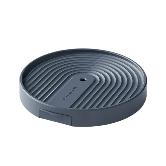 Rack Storage Solution for Indoor Outdoor Use Wheeled Planter Stand with Round Transport Tray on for Easy Mobility and Display