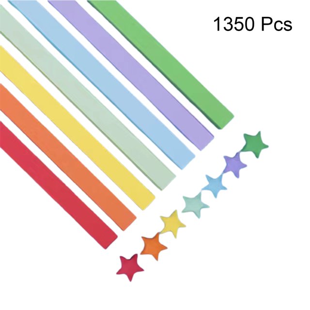 Colorful Origami Star Paper Strips Solid Color DIY Crafts Decorations Gift Kindergarten Teaching Materials