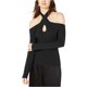 thumbnail image 1 of bar III Suéter con hombros descubiertos para mujer, negro, pequeño bar III Pull-over, 1 of 1
