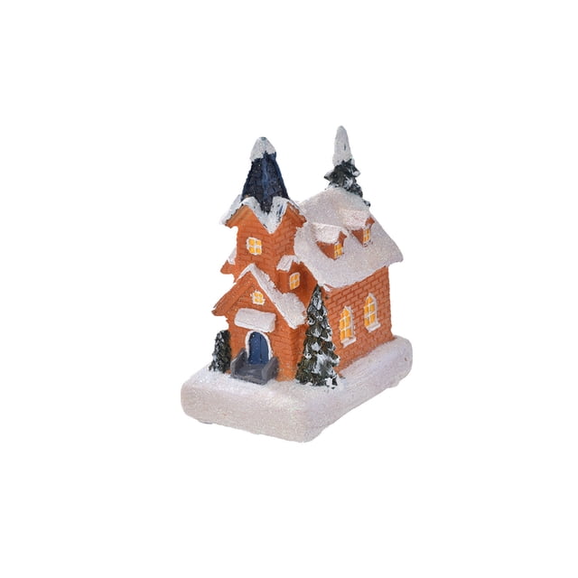 Decoraciones de Navidad para Dormitorio Resina de Navidad Casa Pequeña Decoración Luminosa de Navidad Ornamentos Resina de Navidad Casa Pequeña Decoración de Navidad Oficina Decoraciones de Navidad