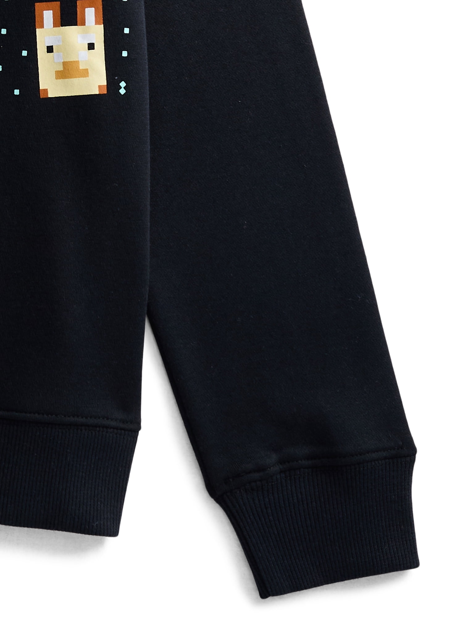 Minecraft Boys Graphic Crew Fleece Sweatshirt with Long Sleeves, Sizes XS-2XL