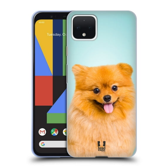 Head Case Designs Popular Dog Breeds Pomeranian Dog Soft Gel Case Compatible with Google Pixel 4