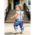 thumbnail image 5 of vastwit 2-Pieces Baby Alien Outfit Toddler Boys Girls Metallic Jumpsuit with Antenna Headband Blue 3T, 5 of 7