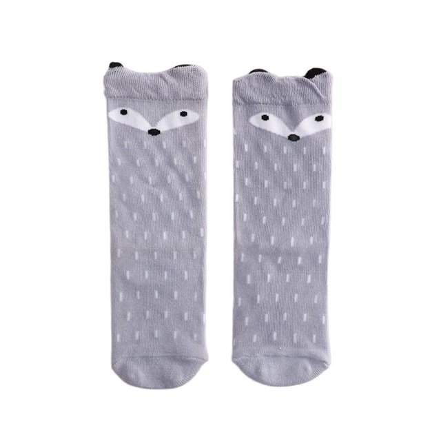 Calentador de piernas para niñas y bebés, calcetines hasta la rodilla de zorro, calcetines bonitos de algodón, ropa de primavera para niños, calcetines de dibujos animados Unisex para niños pequeños Tan Jianjun unisex