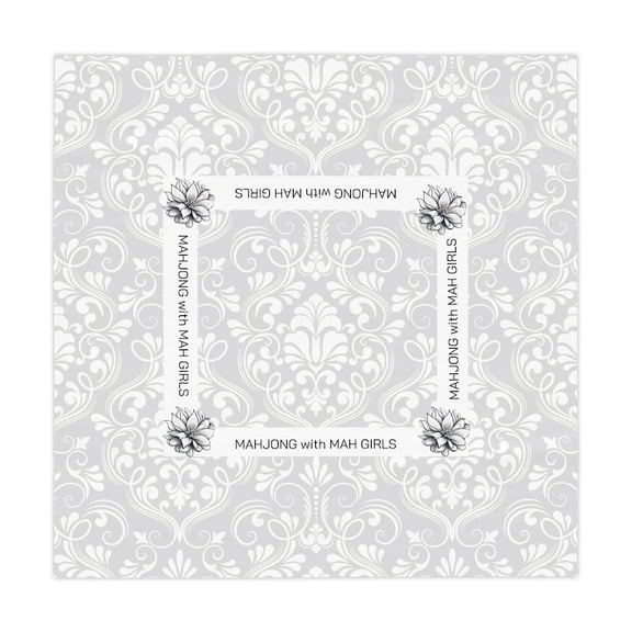 Elegant White Floral Tablecloth - Perfect for Mahjong Game Nights, Mahjong with Mah Girls